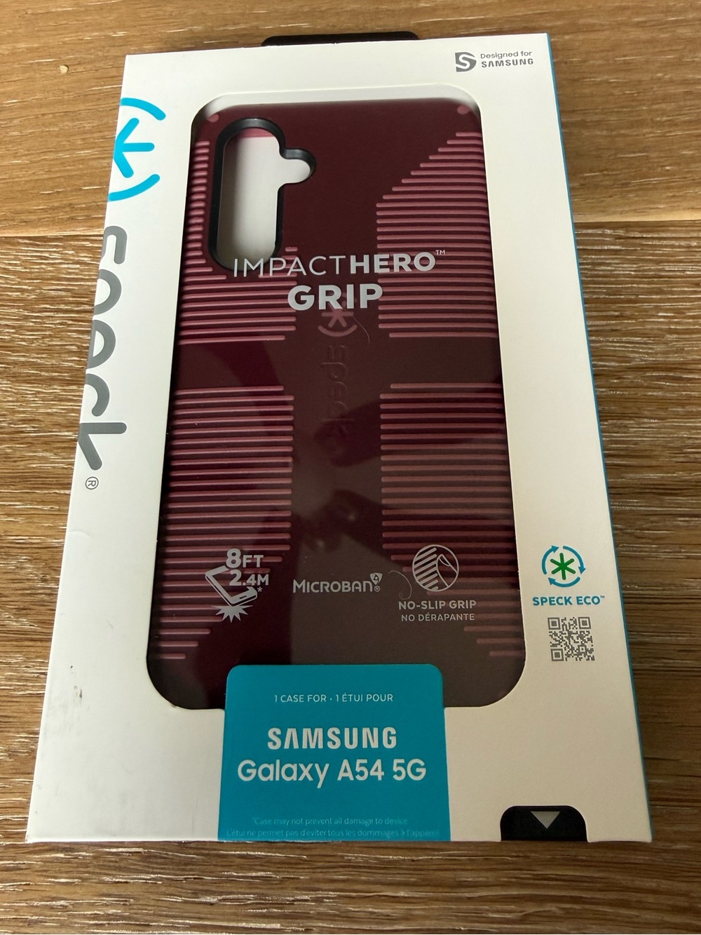 New Speck ImpactHero Grip Case for Samsung Galaxy A54 5G Burgundy Red Cranberry